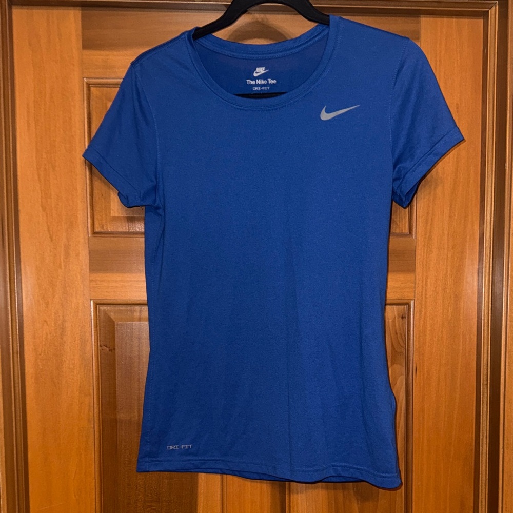Nike Women's Short Sleeve Blue Dri-fit Tee